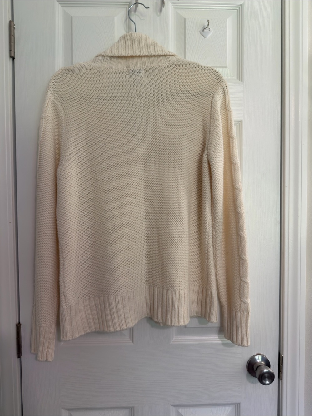 St. John's Bay Cream Cable-Knit Shawl Collar Cardigan size XL - Picture 6 of 9